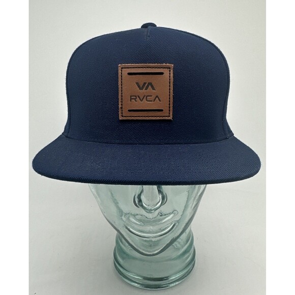RVCA Mid Fit Patch Blue Hat Adjustable SnapBack Mens - Picture 1 of 7